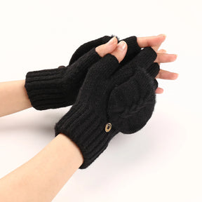 Guantes de Lana de Invierno para Mujer, sin Dedos.