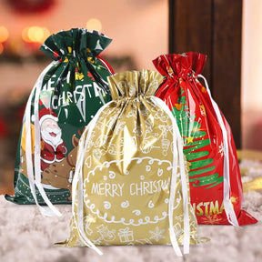 Bolsa de embalaje, con cordón, Decorativa para Navidad, fiestas, para regalo.