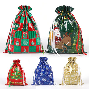 Bolsa de embalaje, con cordón, Decorativa para Navidad, fiestas, para regalo.